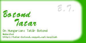 botond tatar business card