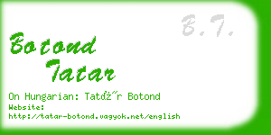 botond tatar business card